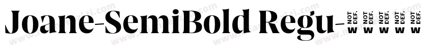 Joane-SemiBold Regu字体转换